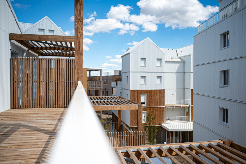 photographe architecture logements bois construction moderne
