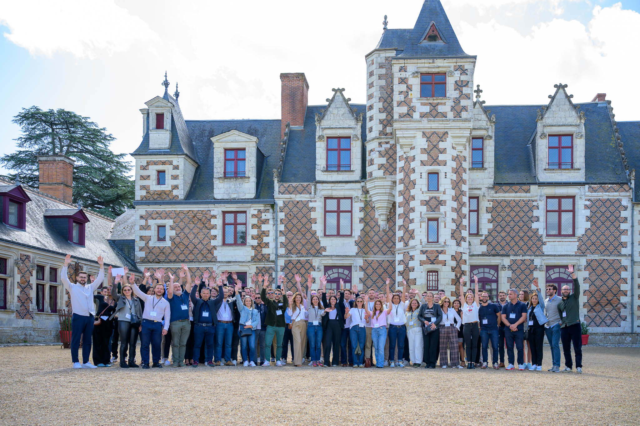 groupe participants extérieur événement entreprise